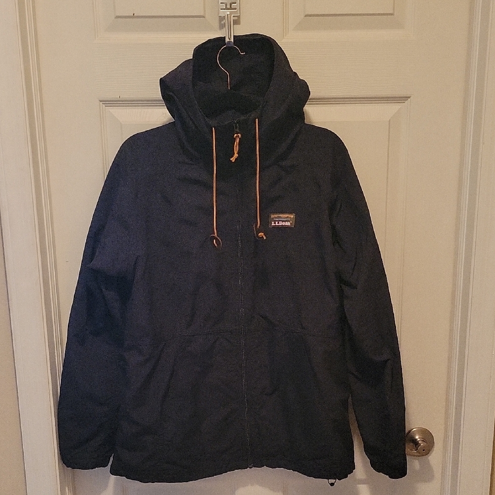 L.L. Bean Women's Black Performance Jacket with Orange Accents
